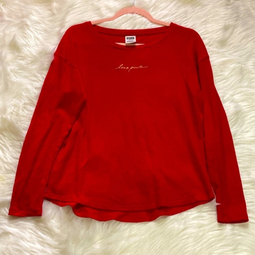 Victoria’s Secret Red Waffle Knit Long Sleeve!